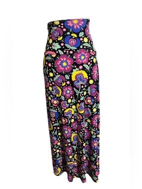 LuLaRoe Skirt Sz 2XL MAXI Floral Print Feminine Casual Closet Staple A-Line